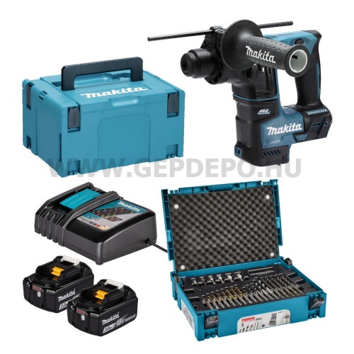 Makita DHR171FJX1 SDS-Plus akkus fúrókalapács MAKPAC kofferben 18V LXT BL XPT  65 részes fúrókészlet
