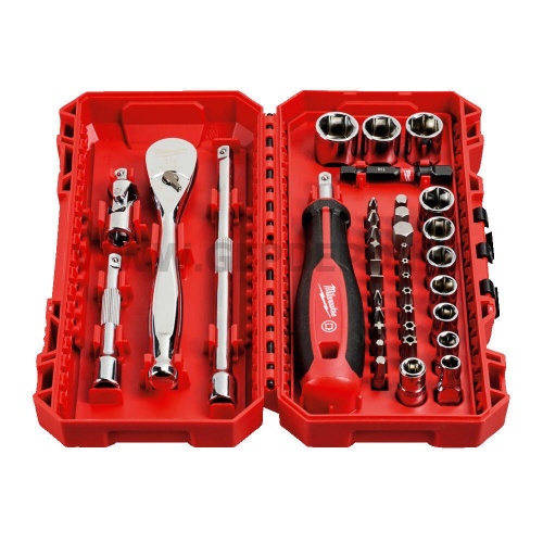 Milwaukee 1/4" racsnis dugókulcs készlet - 38 részes