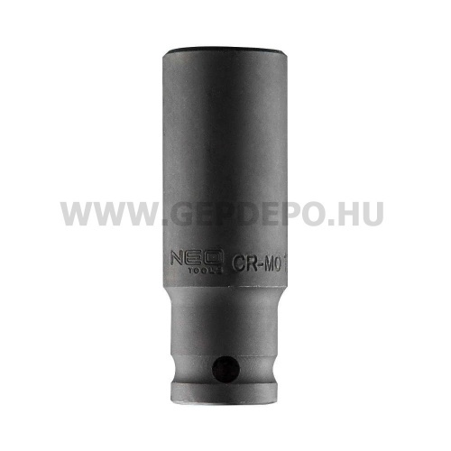 Neo hosszú gépi dugókulcs 1/2", CrMo, 19 mm