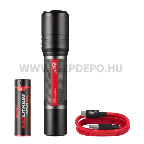 Milwaukee újratölthető zseblámpa, USB, 2000 lm