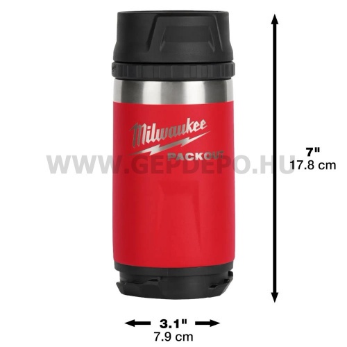 Milwaukee PACKOUT pohár ivófedéllel - 532 ml, piros
