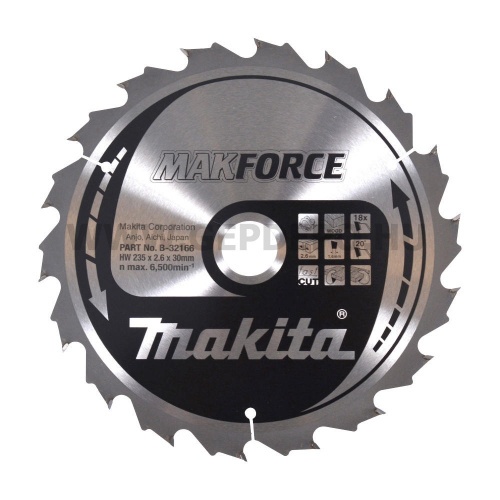 Makita Makforce körfűrészlap 235mm f:30 Z18