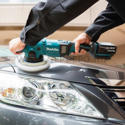 Makita DPO600ZX1 akkus polírozó géptest