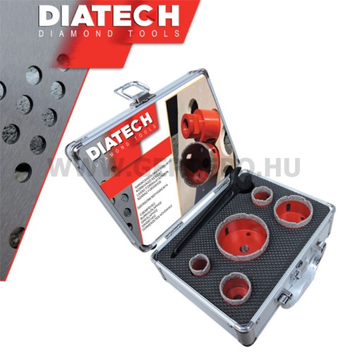 Diatech gyémántfúró, csempefúró készlet M14 (20, 27, 35, 55, 82 mm)