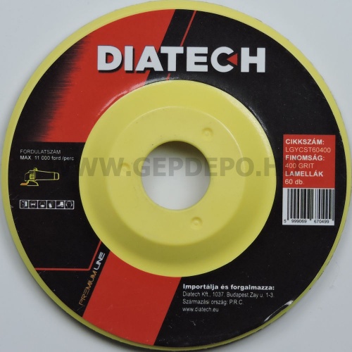 Diatech lamellás gyémánt csiszoló tányér 115/60/400