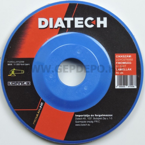 Diatech lamellás gyémánt csiszoló tányér 115/60/60
