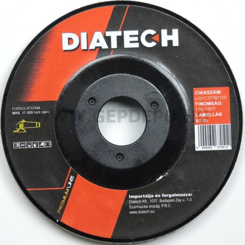 Diatech lamellás gyémánt csiszoló tányér 115/80/120