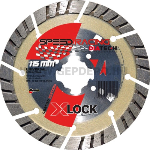 Diatech Speed Racing slant turbó gyémánttárcsa 115 mm X-Lock