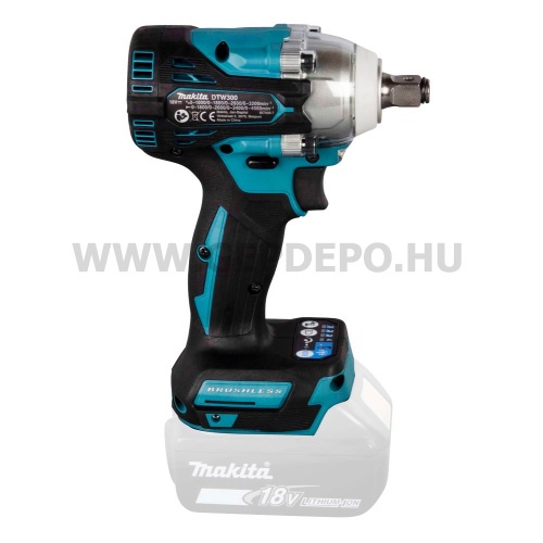 Makita DTW300ZJ akkus ütvecsavarozó 1/2 géptest MakPac kofferben 18V LXT BL XPT