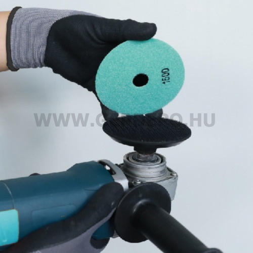 Bihui tépőzáras gumitányér csiszoló, polírozó koronghoz 100mm M14