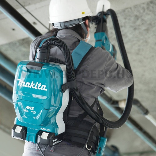 Makita DVC265ZXU akkus háti porszívó géptest AWS technológiával