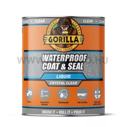 Gorilla Waterproof Coat &amp; Seal vízálló bevonat és tömítő átlátszó 473ml