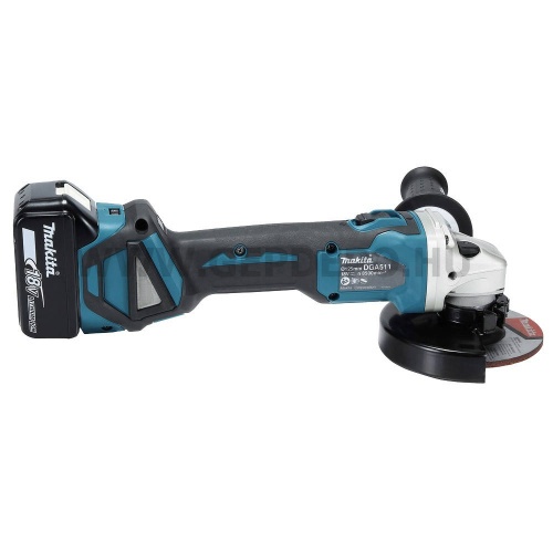 Makita DGA511RTJ akkus sarokcsiszoló 18V LXT BL XPT MakPac kofferben