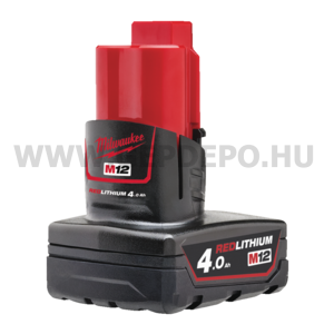 Milwaukee M12 B4 4.0 AH Redlithium Li-ion akkumulátor