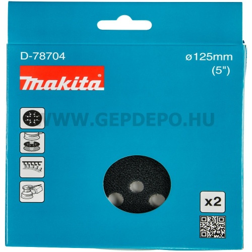 Makita tépőzáras csiszoló talp védő 125mm csiszolóhálóhoz - 2db