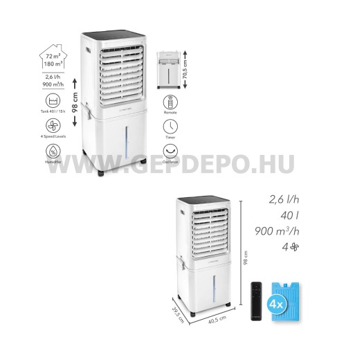 Trotec PAE 61 léghűtő légnedvesítő