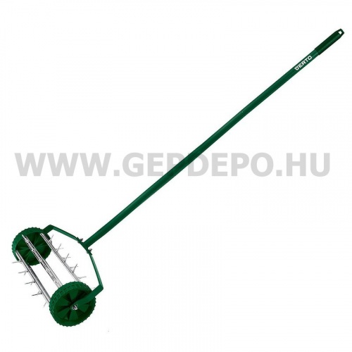 VERTO Fűszellőztető, gyepszellőztető, kézi, 27 tüske, 15 cm dobátmérő