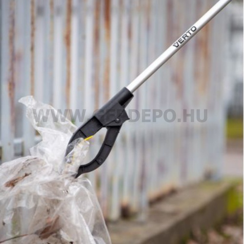 VERTO Szemétfelszedő csipesz, rugós, forgófejes, 76cm