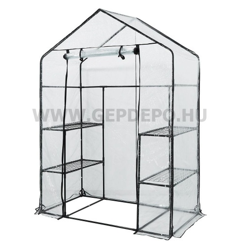 NEO Növényház 143 x 73 x 195cm, PVC fólia, fémszerkezet