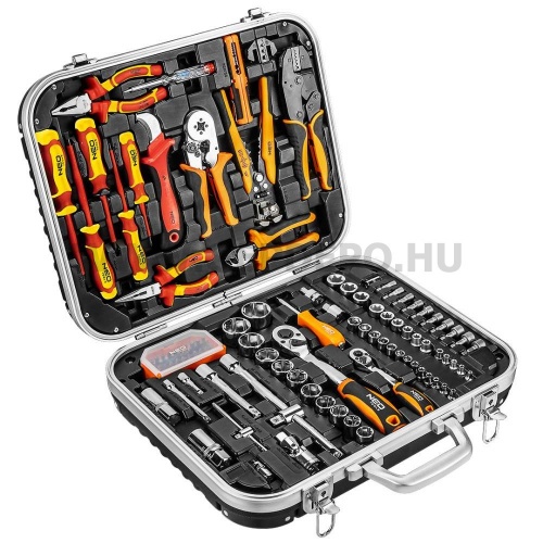 NEO TOOLS szigetelt szerszámkészlet 108db, kofferben