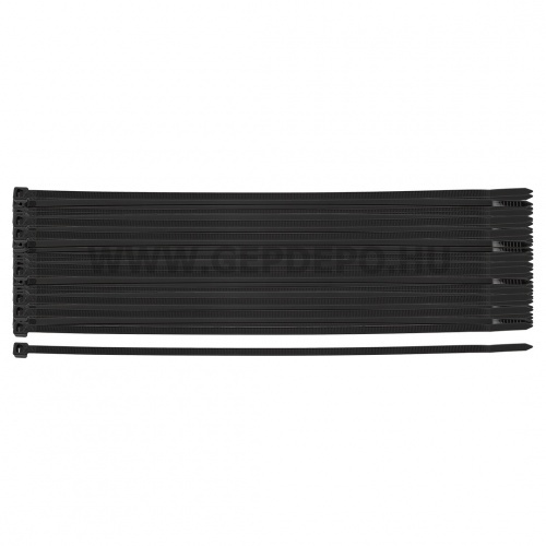 NEO TOOLS kábelkötegelő, gyorskötöző, extreme, uv álló, fekete, 4,8x300mm, 100db/cs