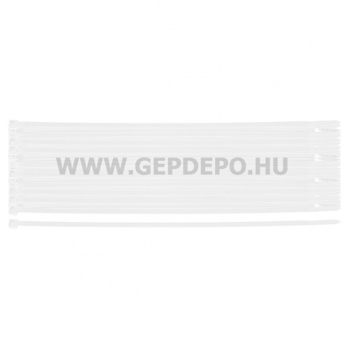 NEO TOOLS kábelkötegelő, gyorskötöző, extreme, uv álló, fehér, 4,8x300mm, 100db/cs