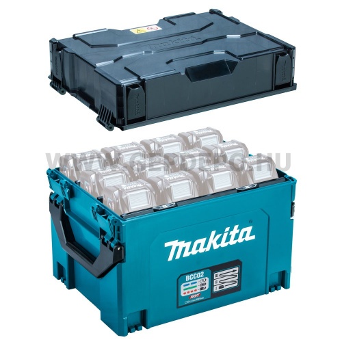 Makita BCC02 40Vmax XGT akkumulátortöltő koffer 3x4 port
