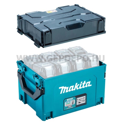 Makita BCC01 18V LXT / 40Vmax XGT akkumulátortöltő koffer 2x4 port