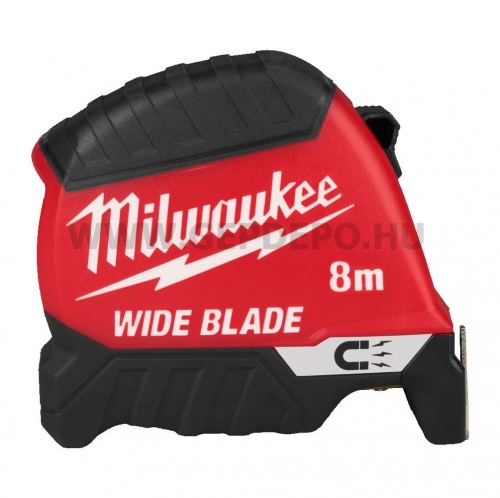Milwaukee Prémium Széles Mágneses Mérőszalag (2. gen) 8m-35mm