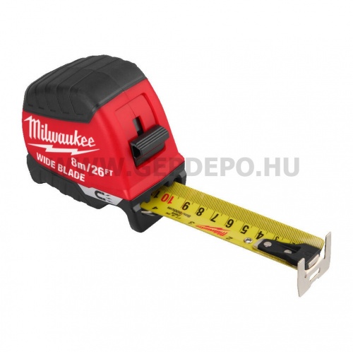 Milwaukee Prémium Széles Mágneses Mérőszalag (2. gen) 8m/26ft-35mm