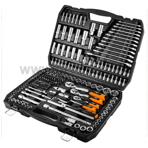 Neo Tools dugókulcskészlet 216 darabos, 1/2", 3/8", 1/4"