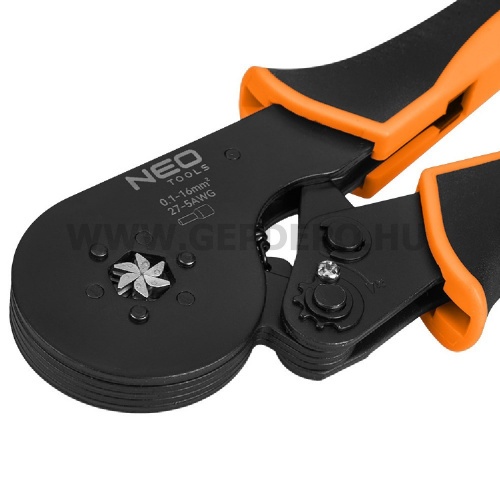 NEO TOOLS krimpelő-, érvéghüvelyfogó, hatszög pofa, 0.1 -1 6mm2