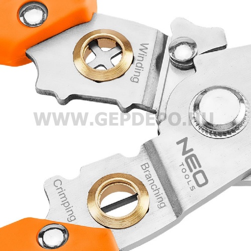 NEO TOOLS krimpelő-, kábelsaru fogó, 6az1ben, 0,8-3,2mm