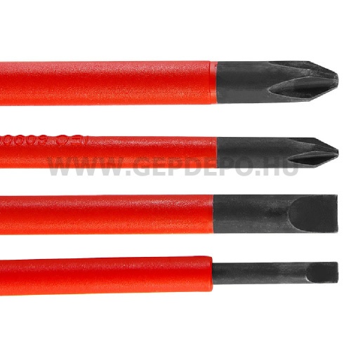 NEO TOOLS csavarhúzó készlet 1000V, szigetelt, 4db, vékonyított szárral
