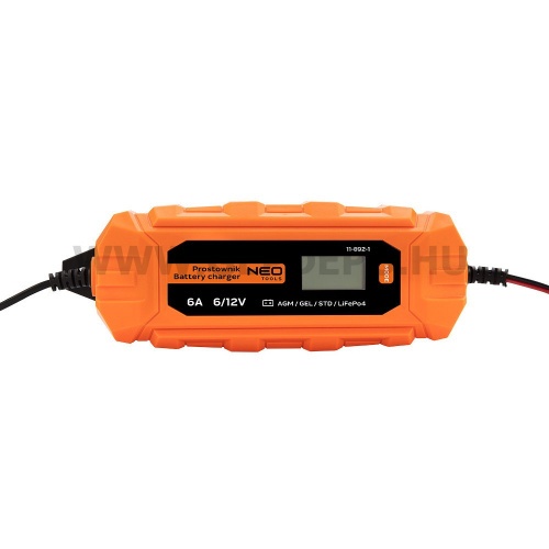 NEO TOOLS Automatikus akkumulátortöltő 6A / 100W, 3-150AH, SAVAS/AGM/GEL akkumulátorokhoz