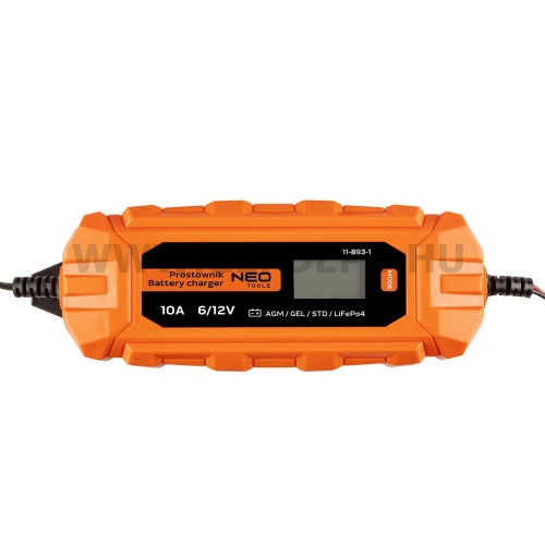NEO TOOLS Automatikus akkumulátortöltő 10A / 160W, 3-200AH, SAVAS/AGM/GEL akkumulátorokhoz
