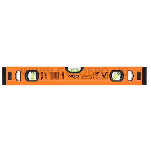 NEO TOOLS alumínium vízmérték 3 libellás 40cm