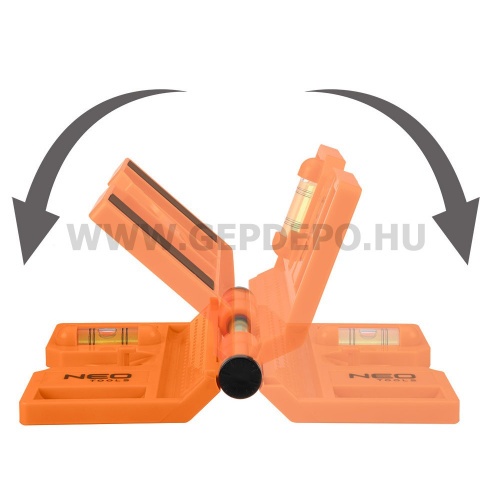 NEO TOOLS oszlopvízmérték, állítható mágneses szárakkal