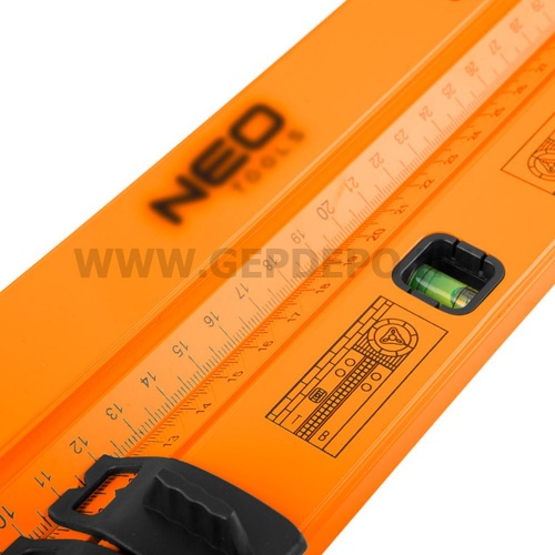 NEO TOOLS aluházas szögmérő vízmértékkel