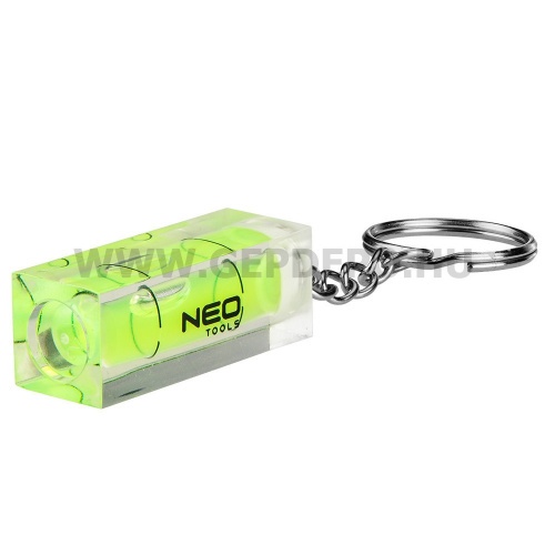 NEO TOOLS vízmérték libella, kulcstartón