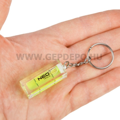NEO TOOLS vízmérték libella, kulcstartón