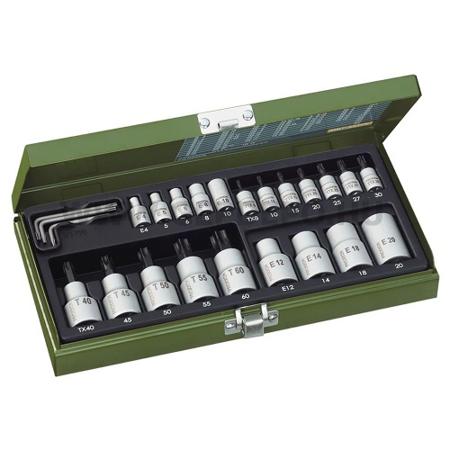 PROXXON Torx dugókulcs készlet 1/4", 1/2" 24db-os (23102)