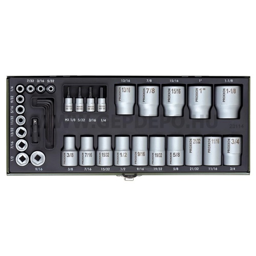 PROXXON Colos dugókulcs készlet 1/4", 1/2", 36db-os (23114)