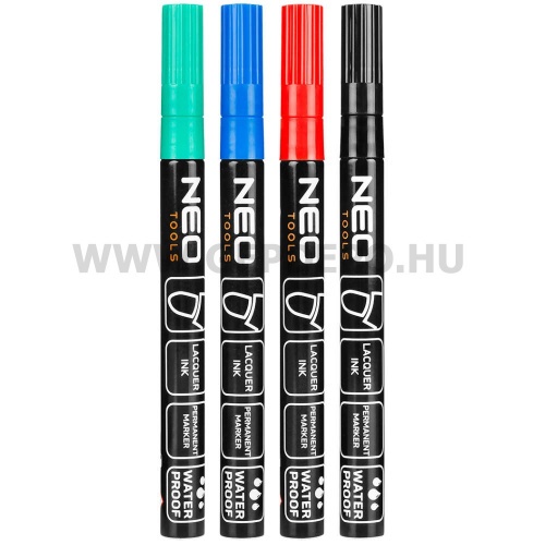 NEO TOOLS színes jelölőfilc, normál hegyű 4db