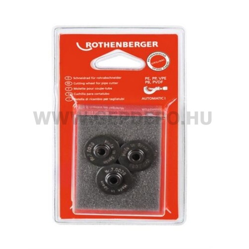 Rothenberger 3 darab tartalék vágókerék 70301 műanyagra 6-67 mm