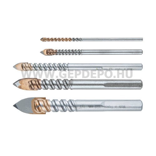 Makita üveg- és csempefúró lapolt készlet 3, 5, 6.5, 10, 13 mm