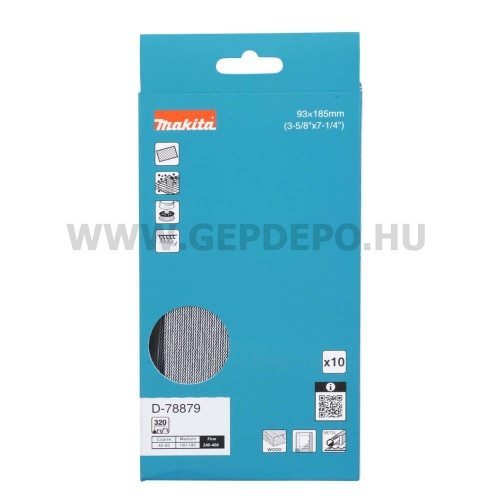 Makita tépőzáras csiszolóháló 93x185mm A320 - 10db