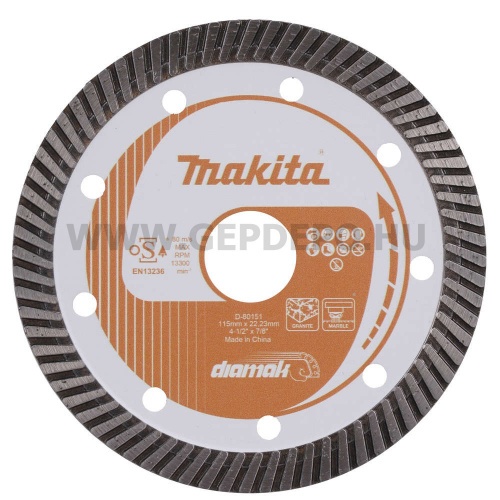 Makita Diamak turbo szegmentált gyémánttárcsa 115mm