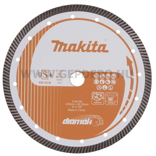 Makita Diamak turbo szegmentált gyémánttárcsa 230mm