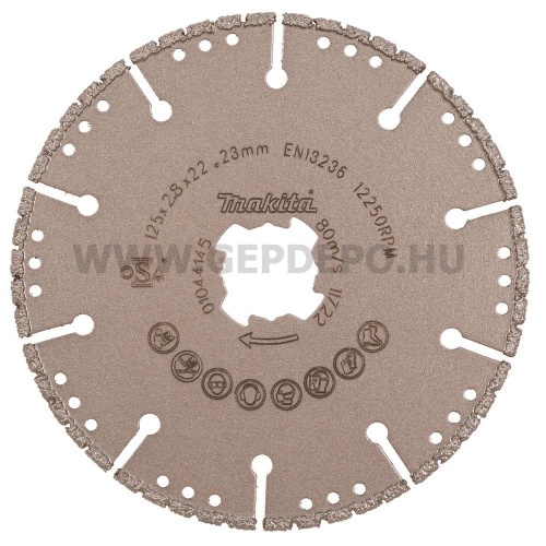 Makita X-LOCK RESCUE-CUT vákuumforrasztott 125 mm gyémánt vágótárcsa
